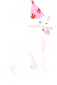 josephinerais cat party white 2020 Sticker