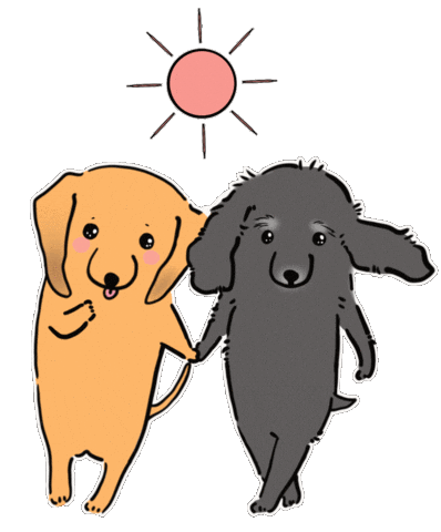 Dog Sun Sticker