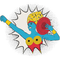 Wonder Woman Sticker by Pravda Beer