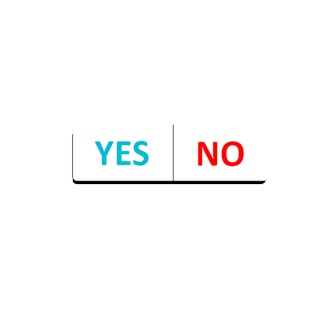 Yes No Sticker by zaav_g