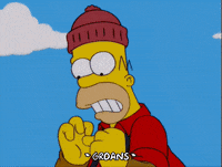 prying homer simpson GIF