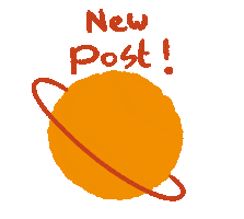 New Post Planet Sticker