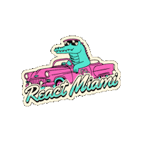 reactmiamiconf miami react react miami reactmiamiconf Sticker