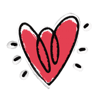 Heart Love Sticker by Ismael Gudiño