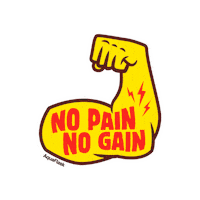 No Pain No Gain Gym Sticker by AquaFlask