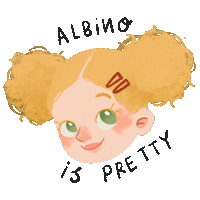 Husnaghniya pretty girl love yourself affirmation albino Sticker