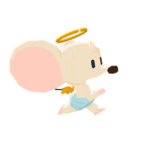 Angel Mouse Sticker