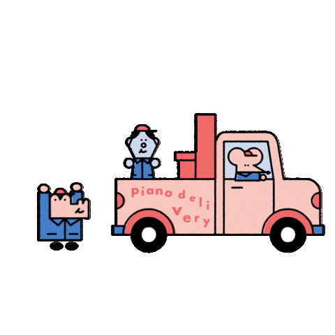 Moving Delivery Service Sticker by luizstocklerstudio