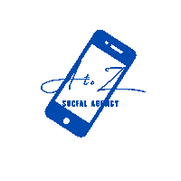 atozsocial logo social media rain miami Sticker