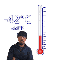 Negative Forty Two Degrees Sticker