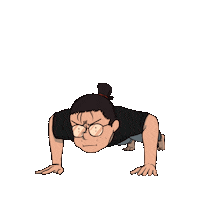 Working Work Out Sticker by Man with Long Hair