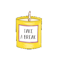 Break Candle Sticker by Marcela Sabiá