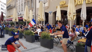 French Fans Revel in Munich Ahead of Euro 2020 Match With Germany