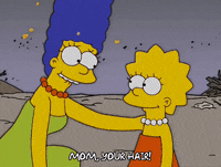 marge simpson fire GIF