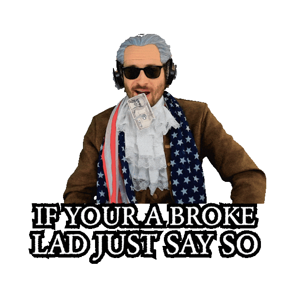 No Cash Cheapskate Sticker