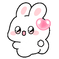 bboonong 하트 귀여운 토끼 사랑해 Sticker