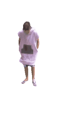 yallah_poncho beach change swimsuit towel Sticker
