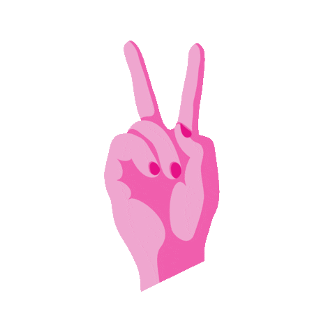 hand peace Sticker by GLOW by dm