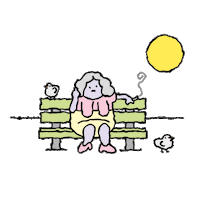 tuigoma illustration sun chill bird Sticker