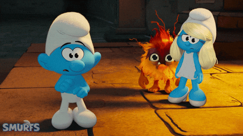 Shocked Rihanna GIF by Smurfs Movie
