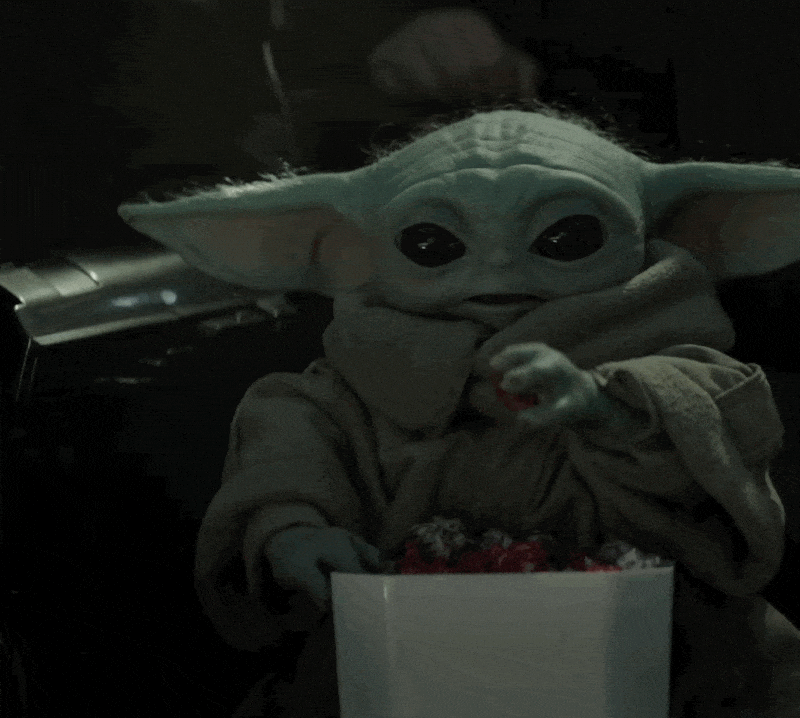 Baby Yoda Popcorn GIF