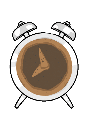 qargocoffee giphyupload coffee time clock Sticker