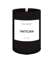 FVITH black dark candle five Sticker