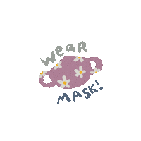 Khansakia mask healthy virus masked Sticker