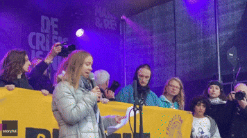 Man Grabs Microphone From Greta Thunberg During Amsterdam Rally