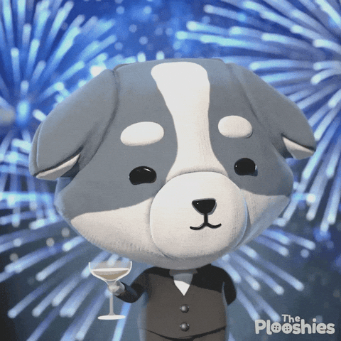 Happy New Year Drinking GIF by The Plooshies