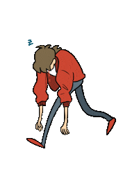 Tired Sticker