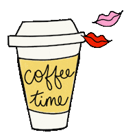 Coffee Time Love Sticker