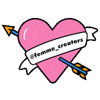Heart Women Sticker by Femme Creators