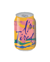 stephlo_design drink tired sleep sleepy Sticker