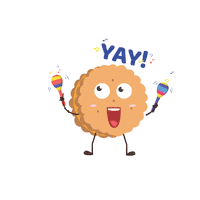 Happy Sticker by Julie's Biscuits