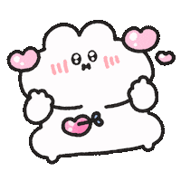 I Love You Hearts Sticker by おめがちゃん
