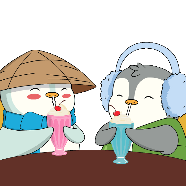Happy Ice Cream Sticker by Pudgy Penguins