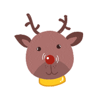 Red Nose Christmas Sticker