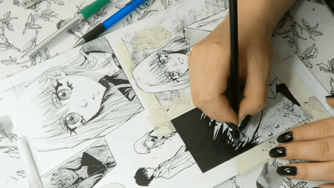 abdelilahnejjaoui giphyupload drawing manga the average artist GIF