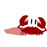 sadmo000 beach playa crab cangrejo Sticker