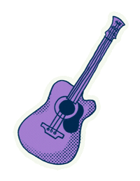 Conjuve guitarra juventud joven conjuve Sticker