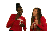 Wisconsin Volleyball Finger Guns Sticker by Wisconsin Badgers