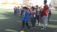 Aleppo Children Play Football Despite Risk of Airstrikes