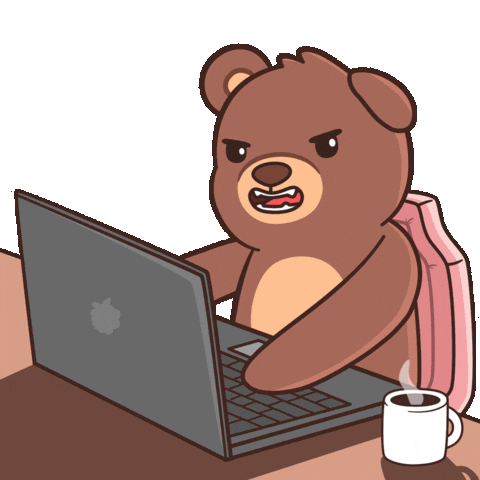 Working Locked In Sticker by BEARISH