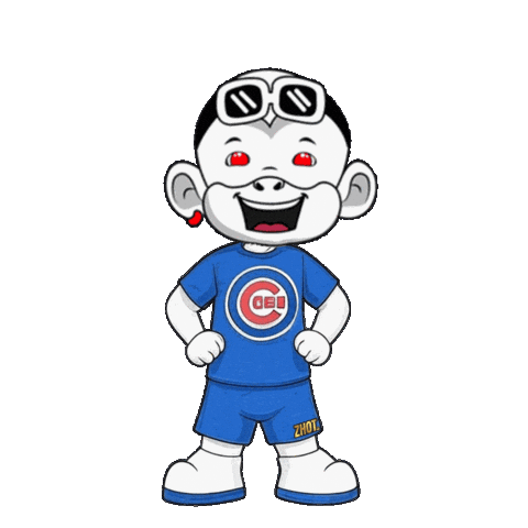 Happy Chicago Cubs Sticker by Zhot