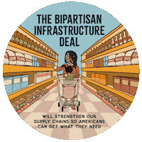 President Biden Grocery Sticker by Building Back Together