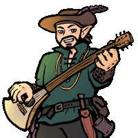 Tomfoolery Bard Sticker by Thom Fuewellery