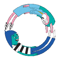 eatofflimitss dog coffee chill vegan Sticker