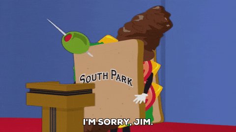 stage sandwich GIF by South Park 