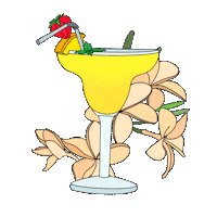 elenamaximova summer drink flowers frangipani Sticker